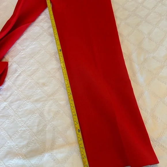 Vintage 1970’s Hedy Knits Of California Red Pantsuit Sz S Matching Neck Scarf